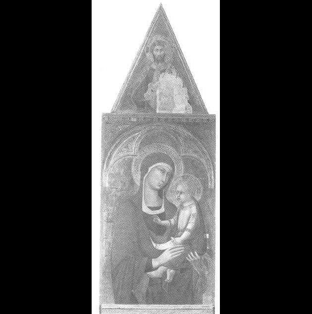 Madonna con Bambino (polittico, elemento d'insieme) di Memmi Lippo di Filippuccio (prima metà sec. XIV)