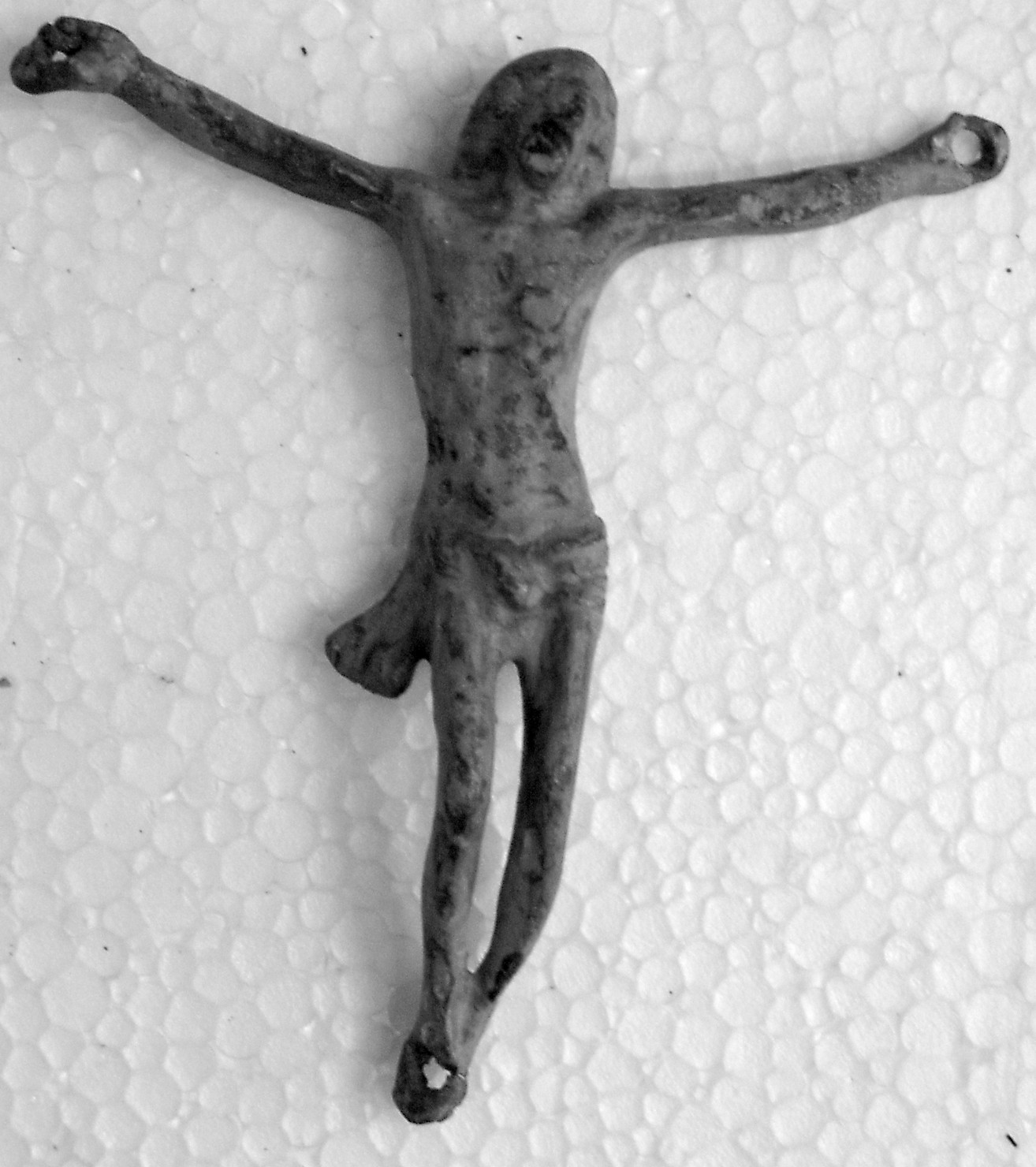 Cristo crocifisso (crocifisso, frammento) - bottega italiana (sec. XVIII)