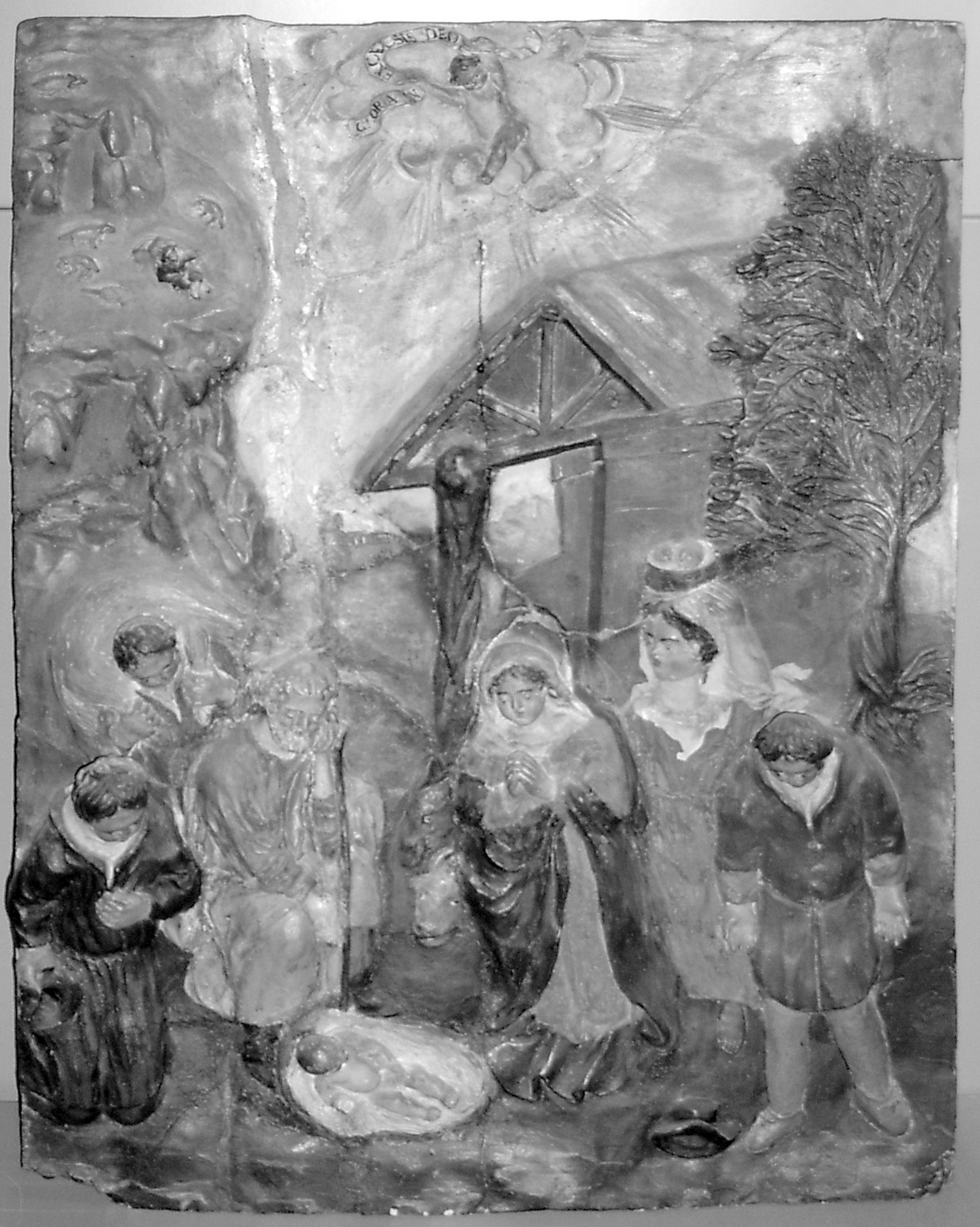 adorazione dei pastori (rilievo) - bottega toscana (sec. XVII)