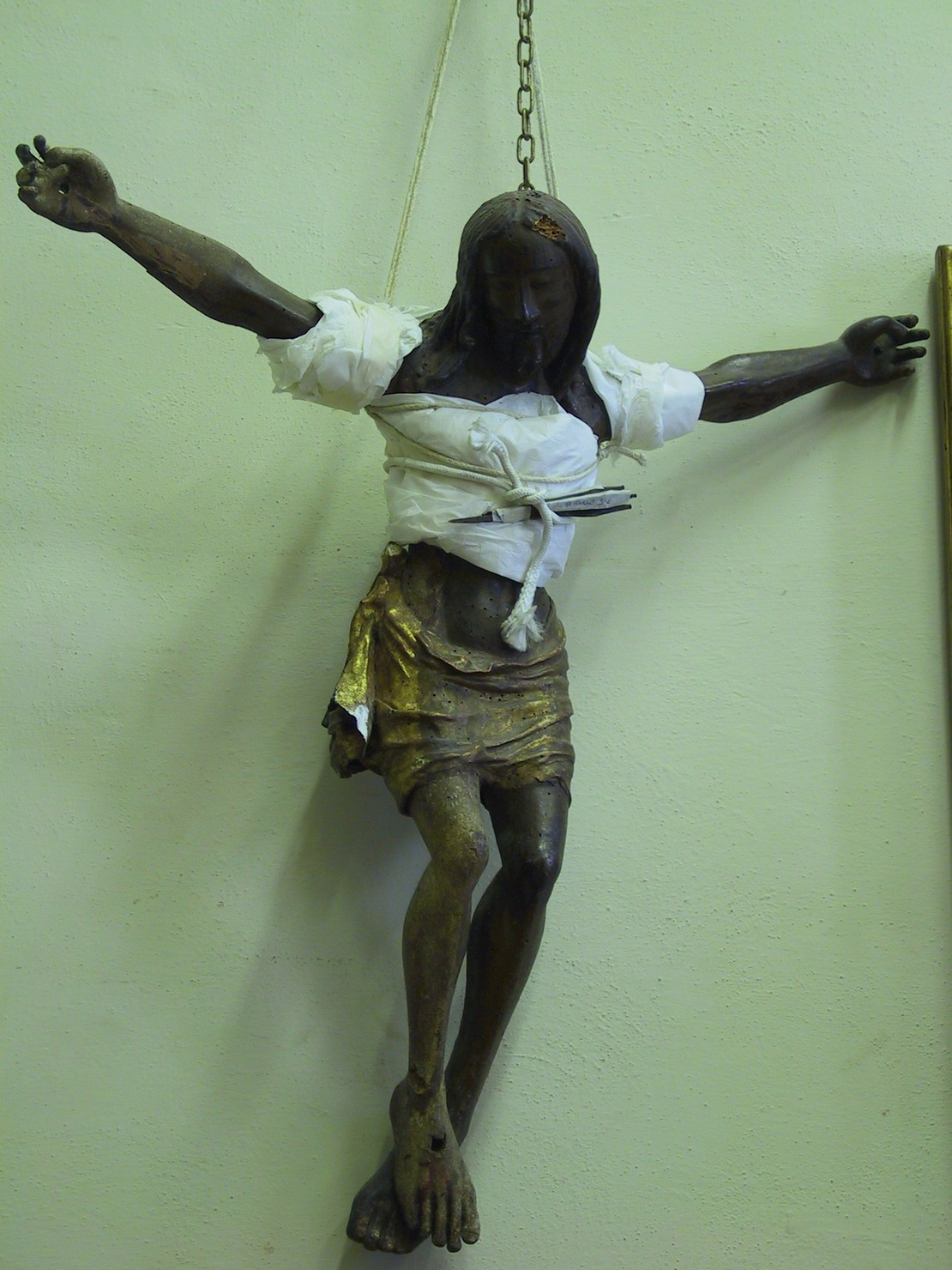 Cristo crocifisso (crocifisso) - bottega toscana (sec. XV, sec. XIX)