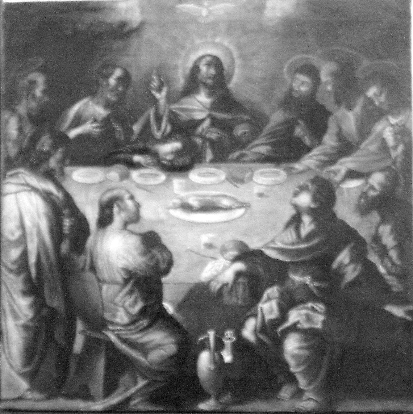 ultima cena (dipinto) - ambito italiano (fine/inizio secc. XVI/ XVII)