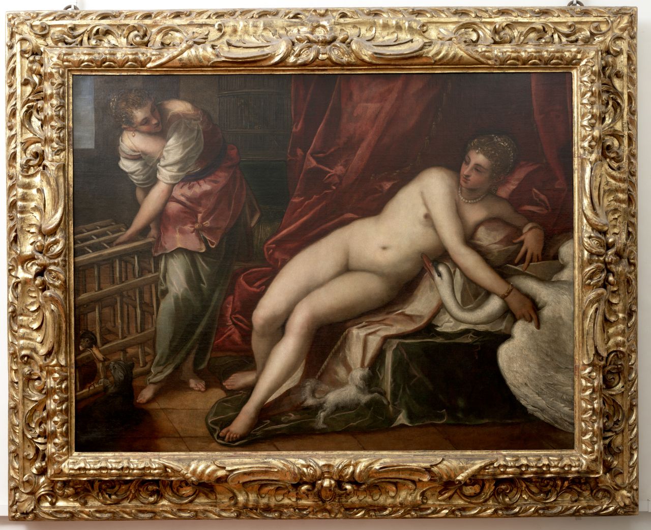 Leda e il cigno (dipinto) di Robusti Jacopo detto Tintoretto (sec. XVI)