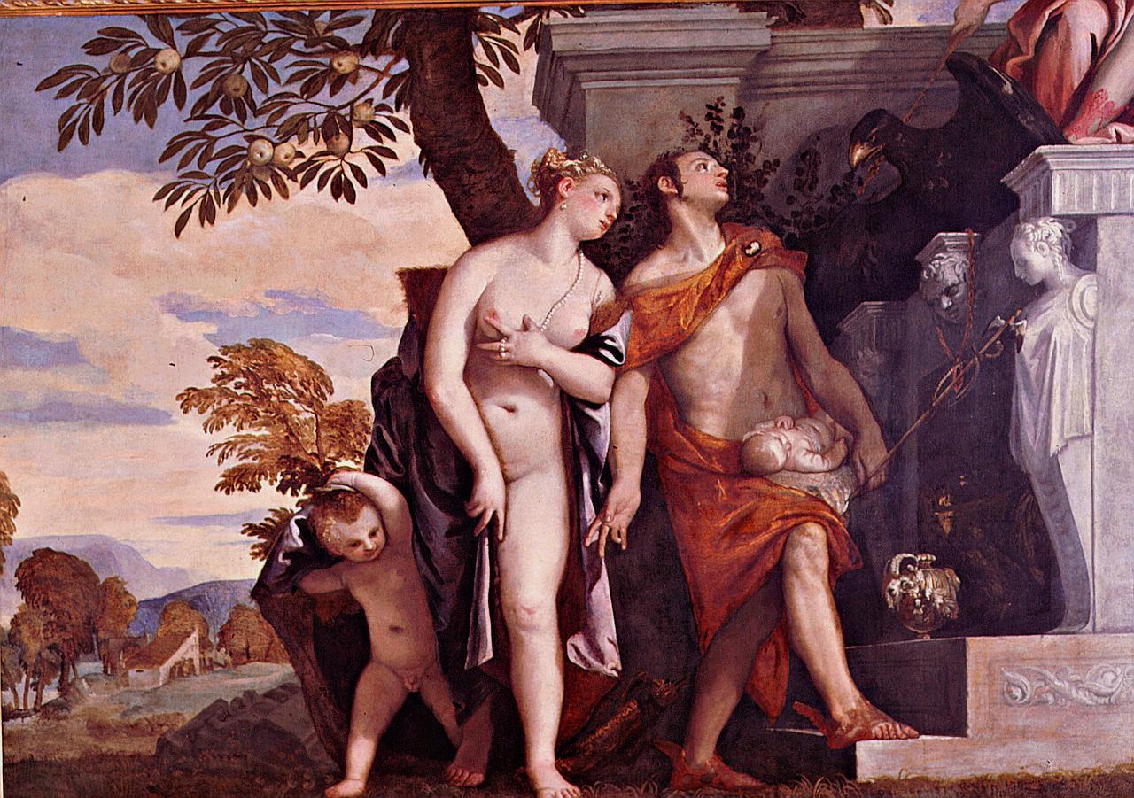 Venere e Mercurio presentano a Giove Anteros ed Eros (dipinto) di Caliari Paolo detto Paolo Veronese (sec. XVI)