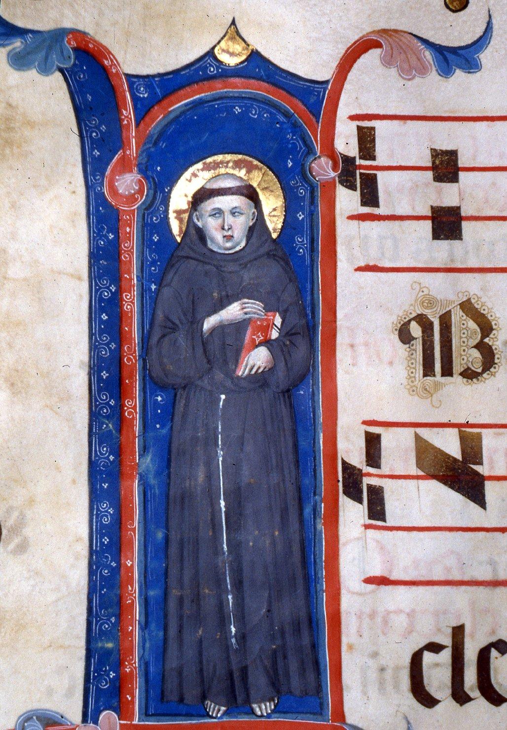 Sant'Antonio da Padova (miniatura) - manifattura toscana (prima metà sec. XIV)