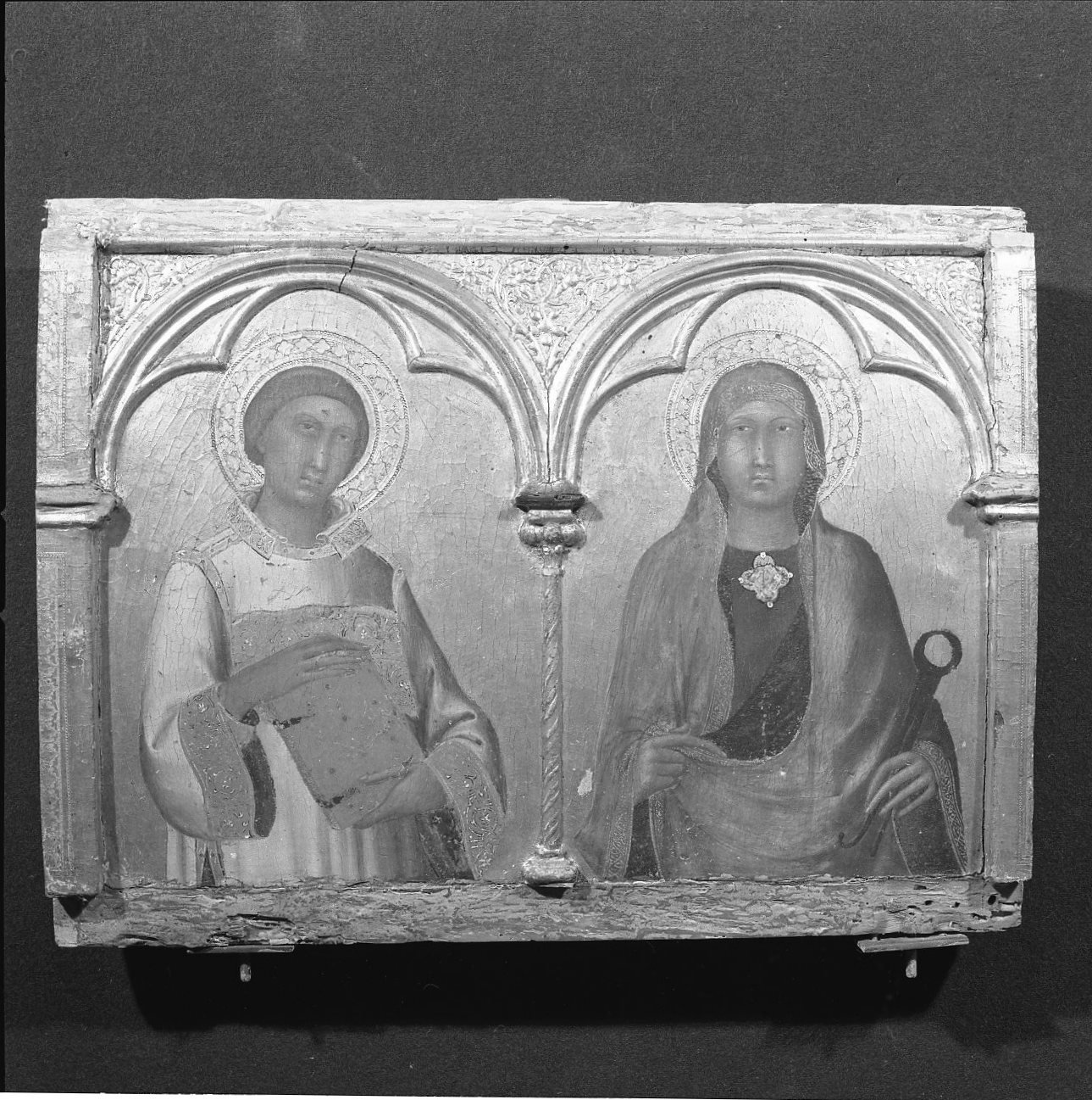 S. Stefano e S. Apollonia (scomparto di predella) di Martini Simone (sec. XIV)