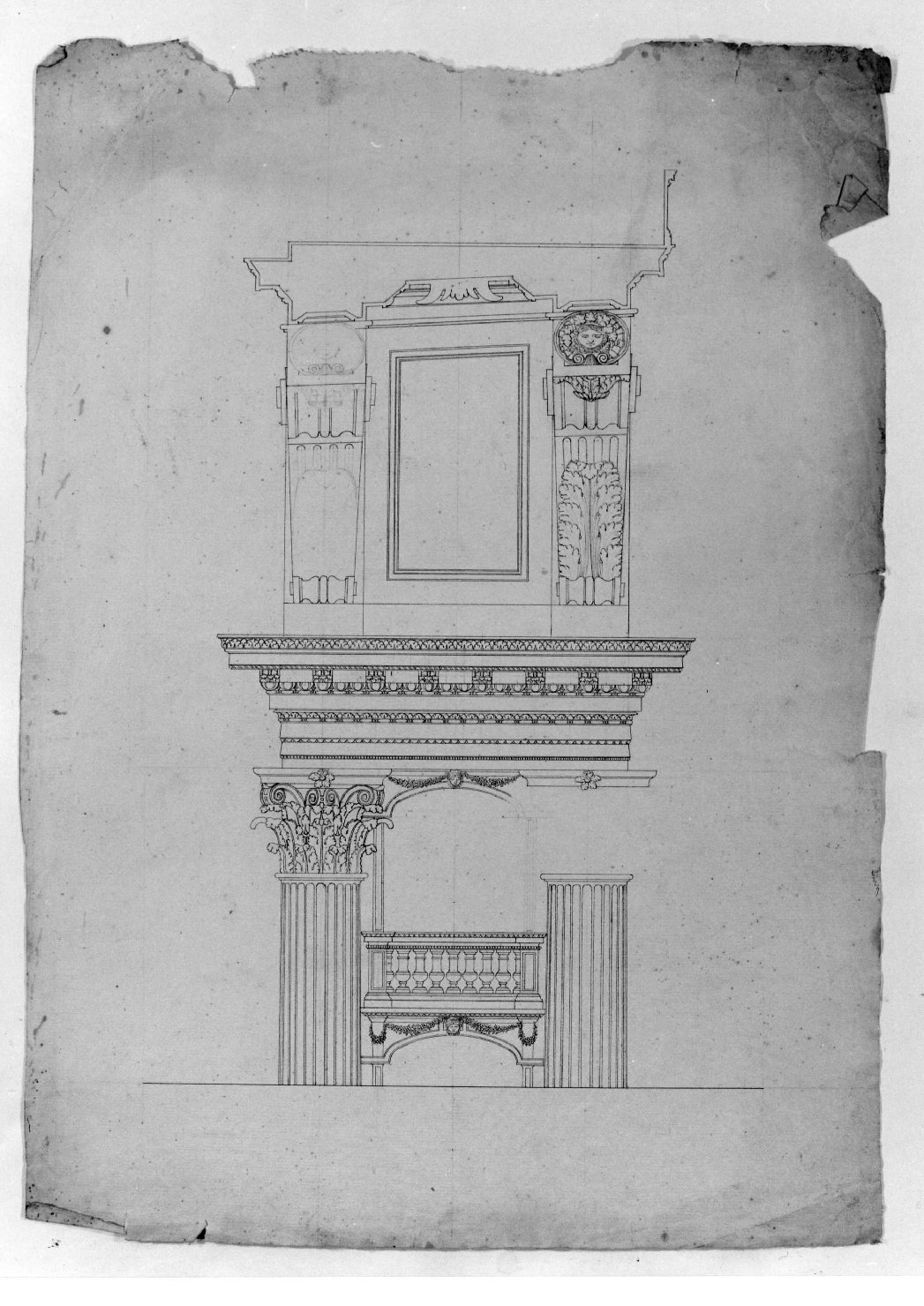 finestra (disegno) - ambito Italia settentrionale (prima metà sec. XIX)