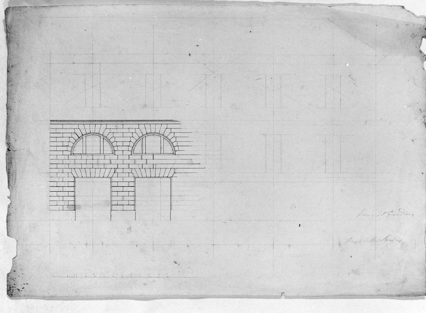 facciata (disegno) - ambito Italia settentrionale (prima metà sec. XIX)