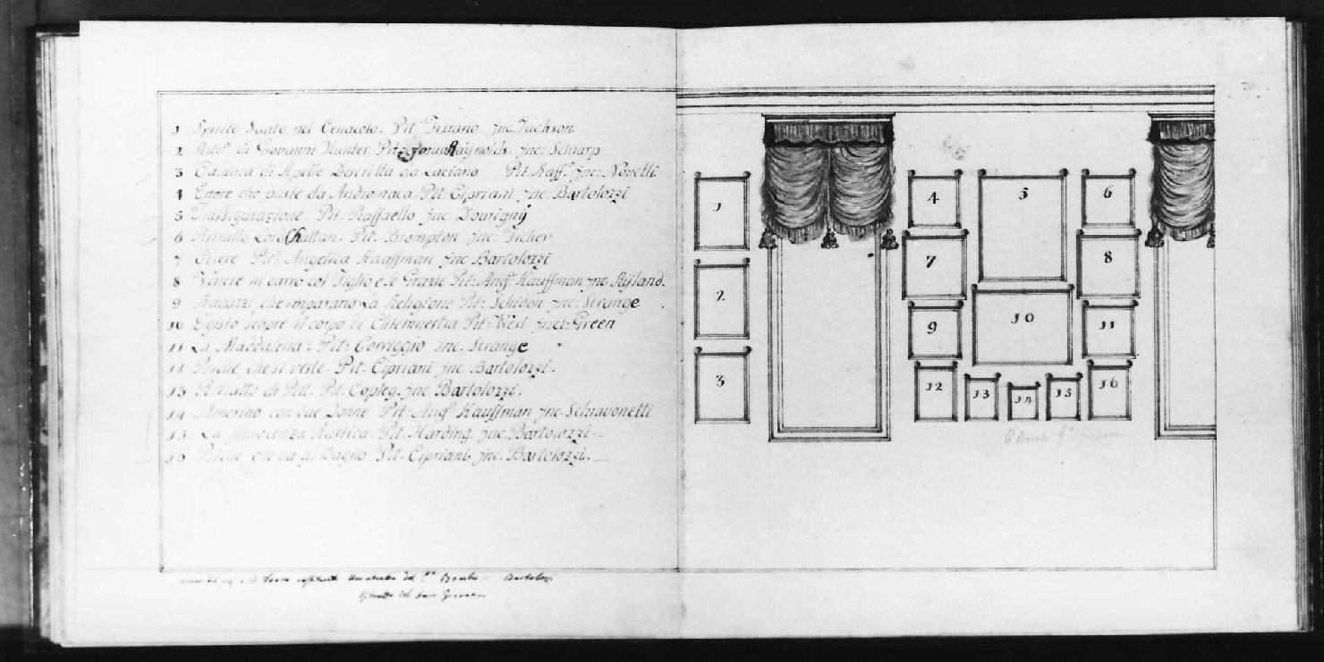 interno (disegno, serie) di Brunello Vincenzo (secc. XVIII/ XIX)