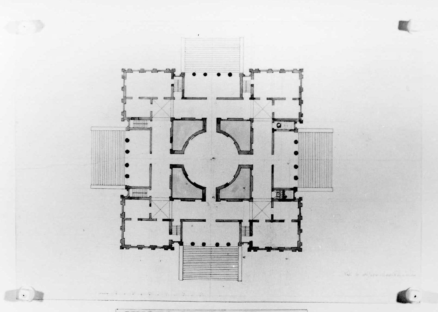 villa Zilio-Grandi ad Arcugnano (VI) (disegno, serie) di Riva Giuseppe (sec. XIX)