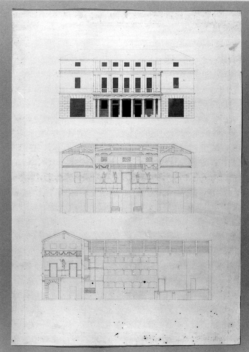 teatro (disegno) di Malacarne Bartolomeo (sec. XIX)