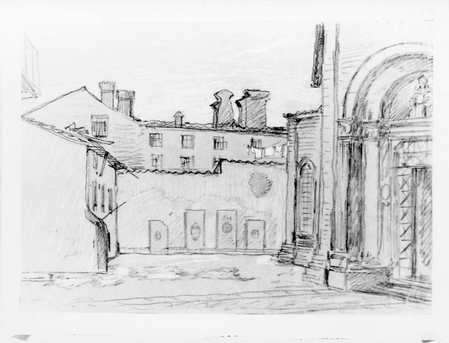 veduta di Vicenza (disegno) di Lukomsky Giorgio (sec. XX)