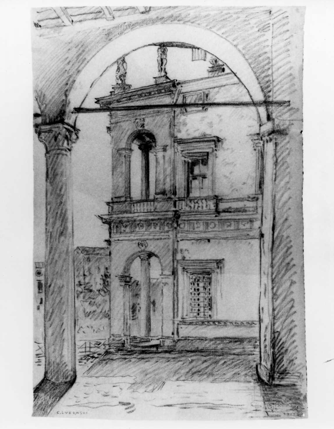 veduta di Vicenza (disegno) di Lukomsky Giorgio (sec. XX)