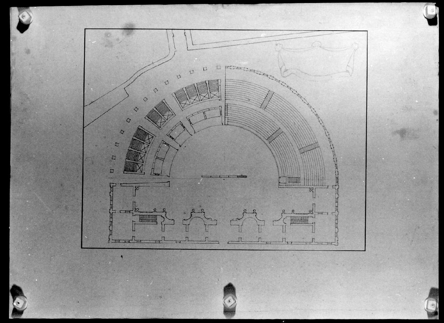 teatro Berga a Vicenza (disegno) di Tornieri Arnaldo Secondo Giacomo (attribuito) (secc. XVIII/ XIX)