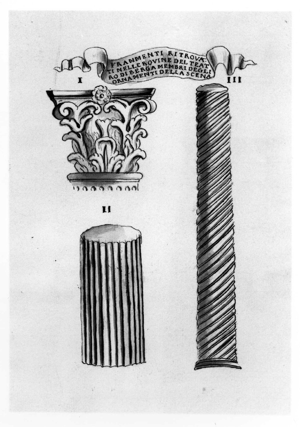 elementi architettonici (disegno) di Tornieri Arnaldo Secondo Giacomo (sec. XVIII)