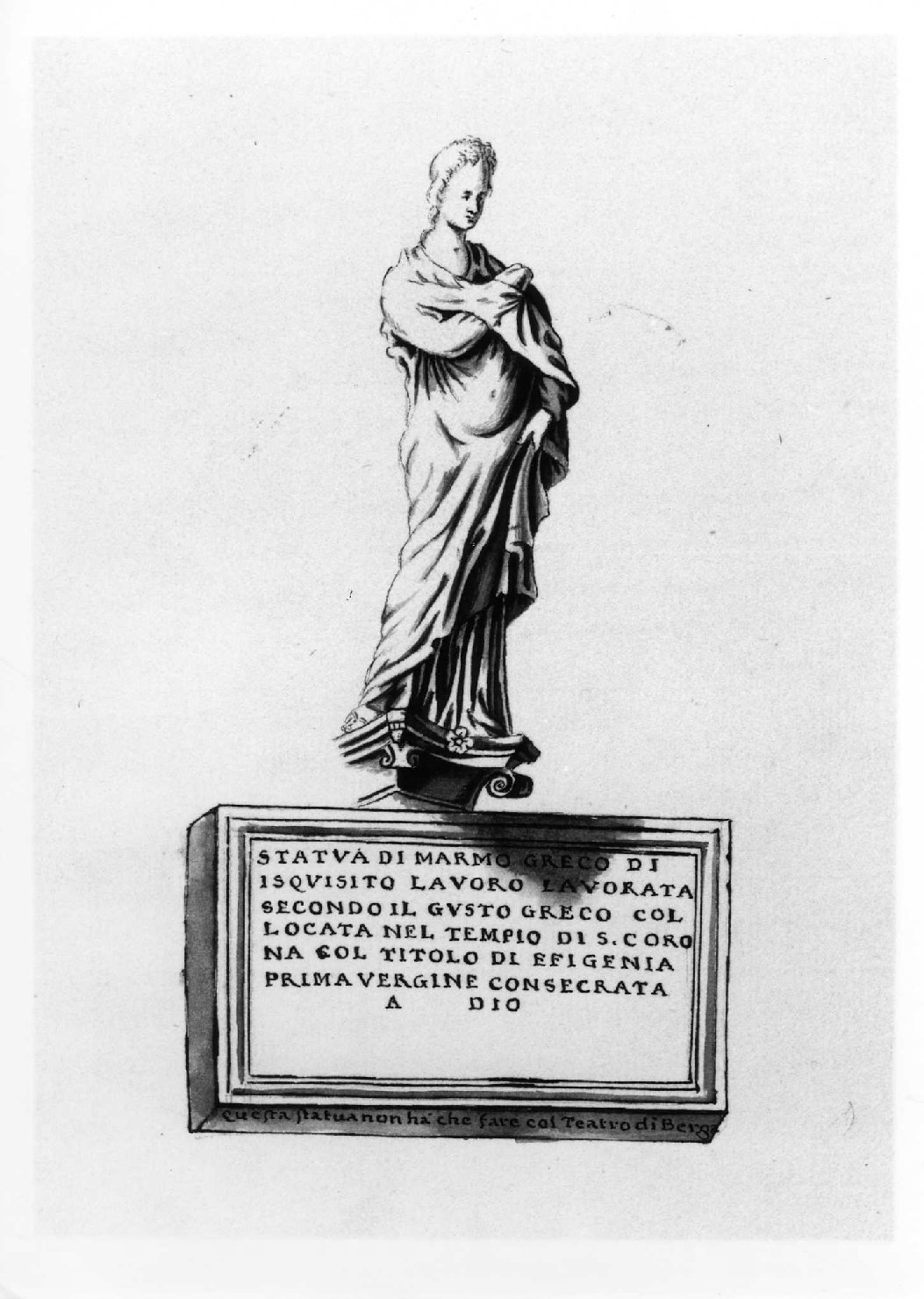 statua (disegno) di Tornieri Arnaldo Secondo Giacomo (sec. XVIII)