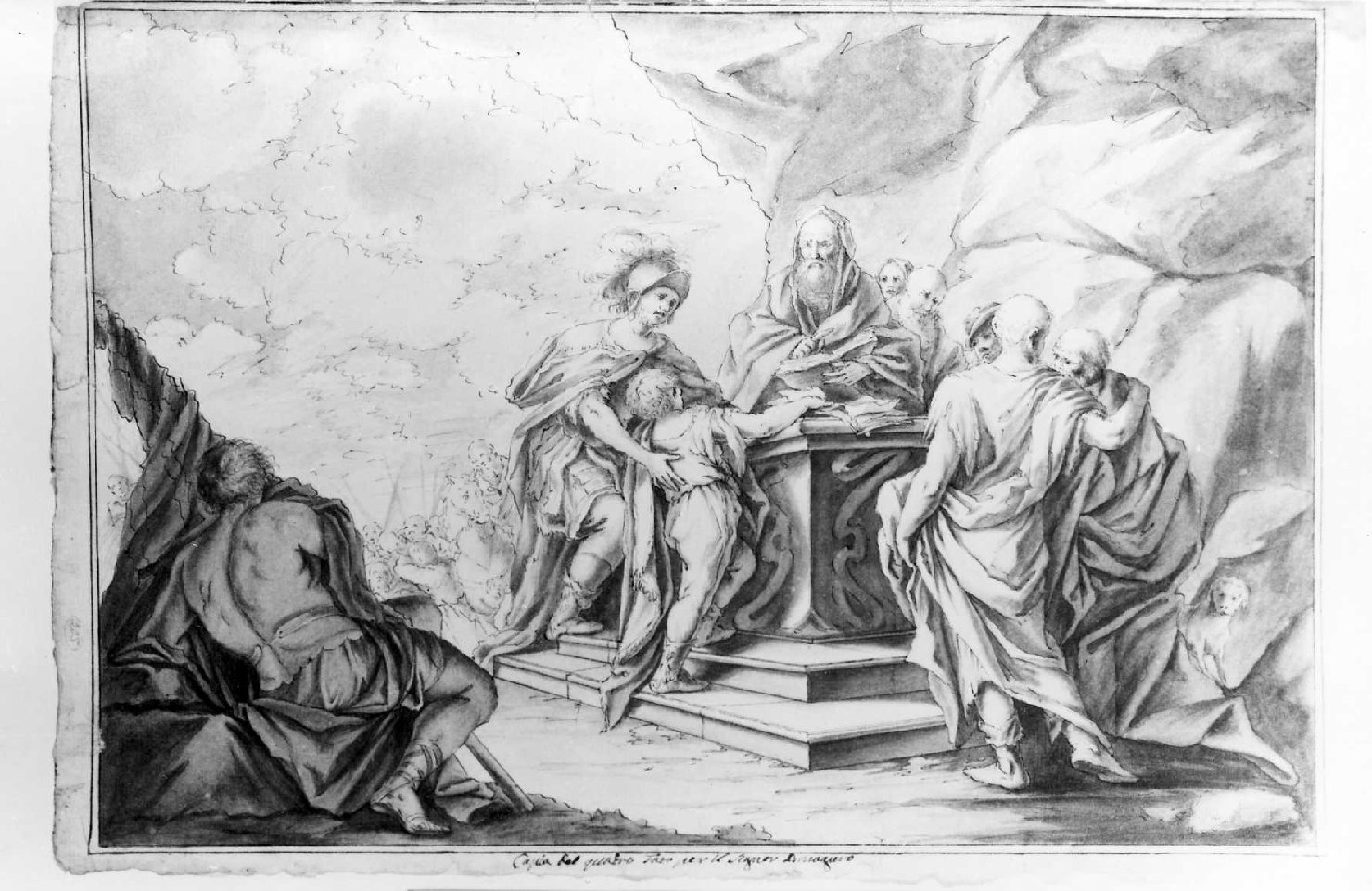 Giuramento di Annibale (disegno) di De Pieri Giovanni Antonio detto Zoppo Vicentino (sec. XVIII)