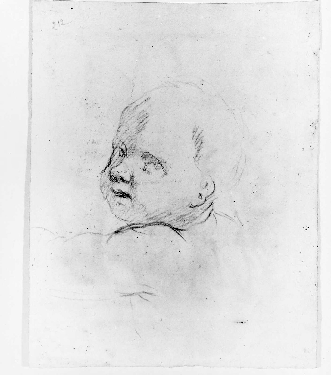 testa di bambino (disegno) di De Pieri Giovanni Antonio detto Zoppo Vicentino (attribuito) (prima metà sec. XVIII)