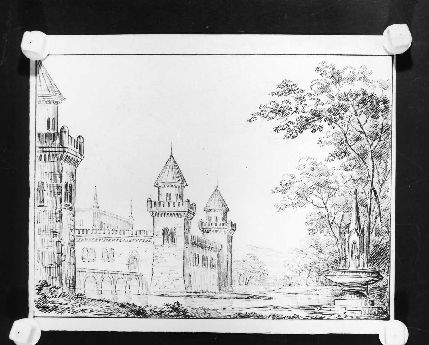 castello (disegno) di Picutti Giovanni (sec. XIX)