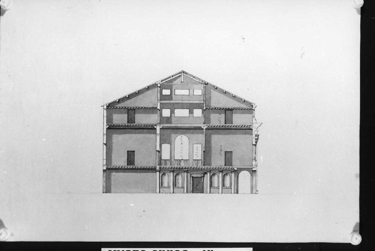 casa Piovene ai Carmini a Vicenza (disegno, serie) di Calderari Ottone Maria (sec. XVIII)