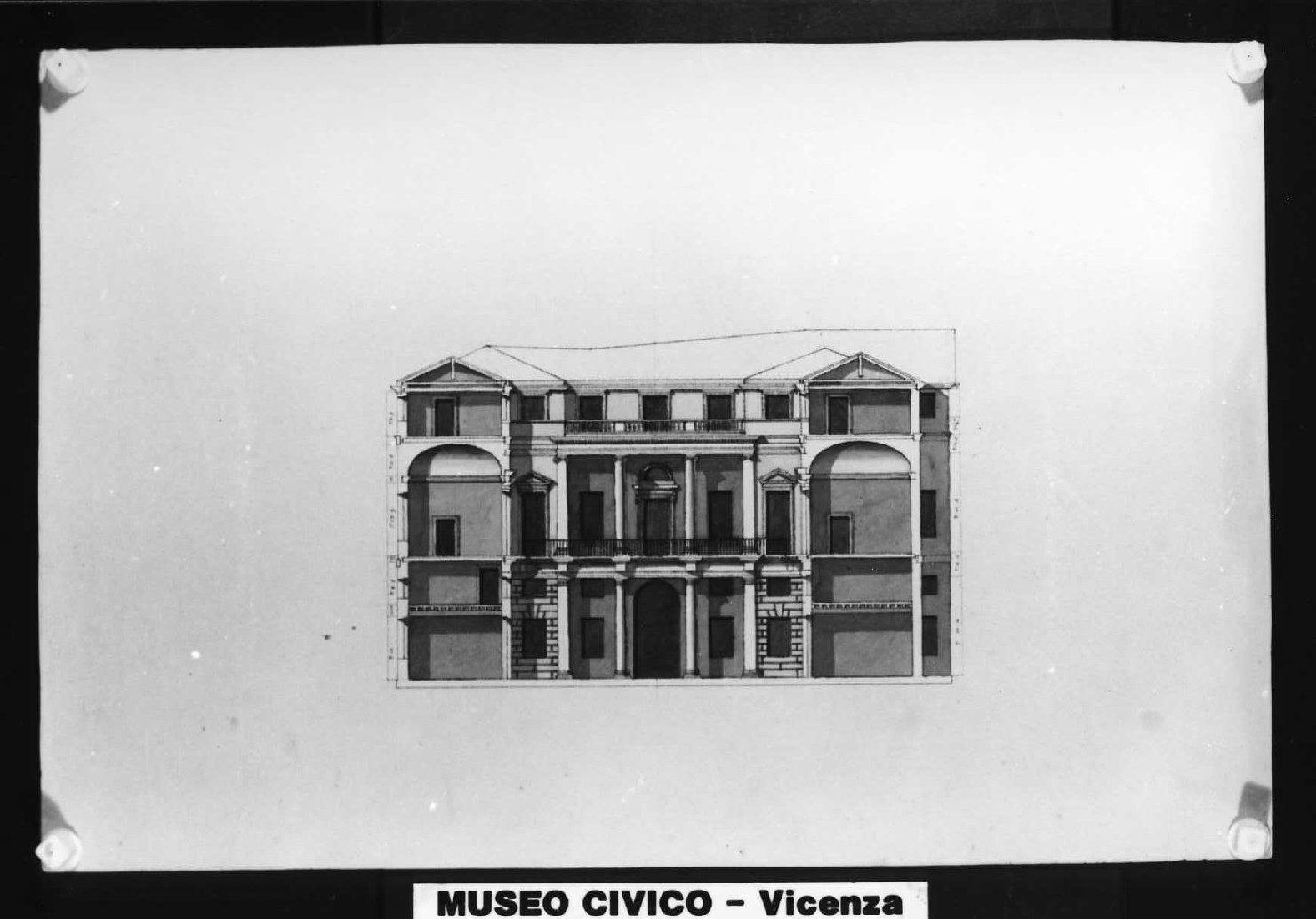 villa Trissino a Trissino (VI) (disegno) di Calderari Ottone Maria (sec. XVIII)