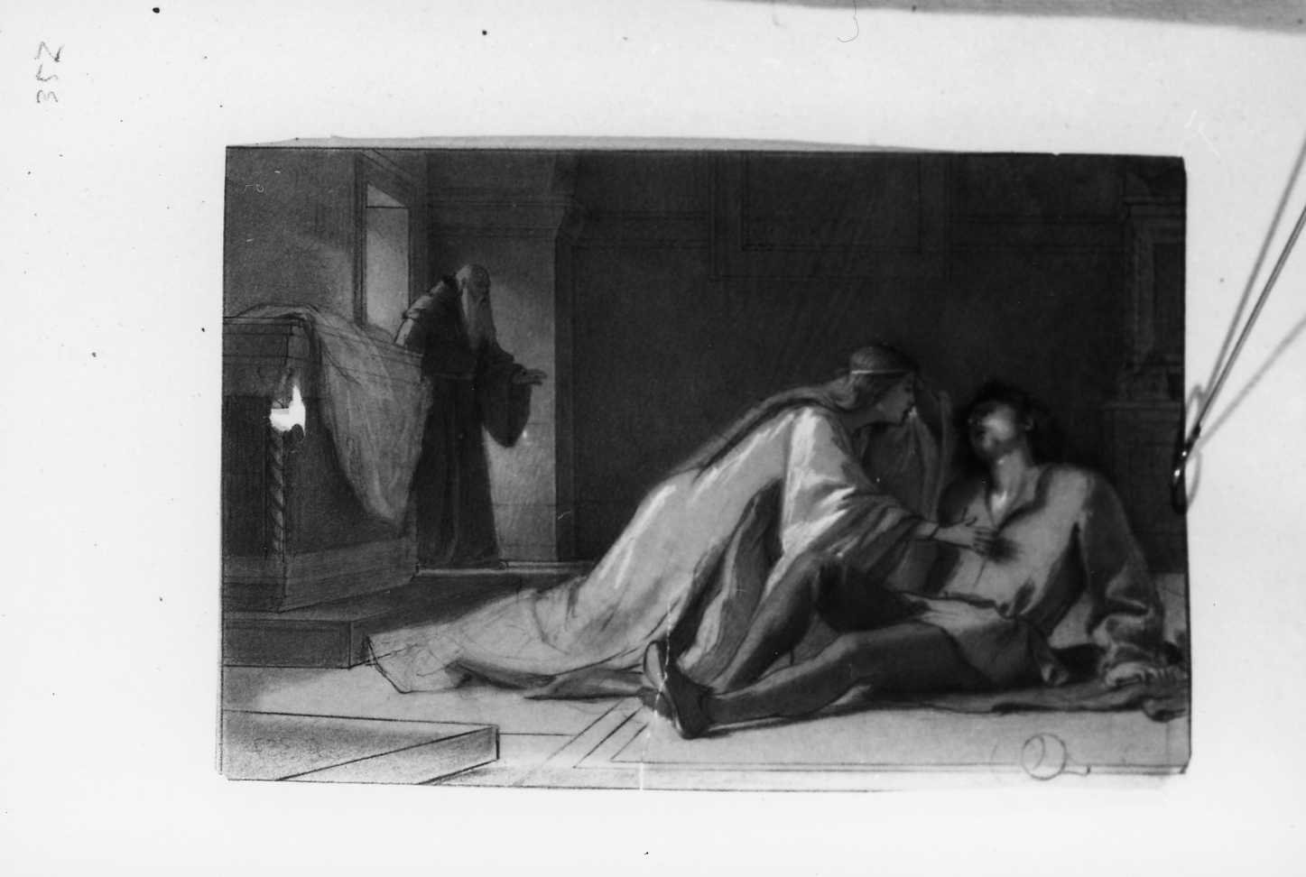 Romeo e Giulietta (disegno, serie) di Perlotto Tito Catone (sec. XIX)