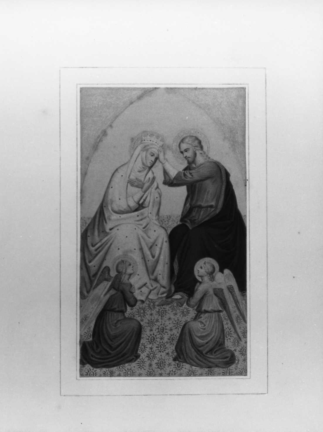 incoronazione di Maria Vergine (disegno, serie) di Perlotto Tito Catone (sec. XIX)