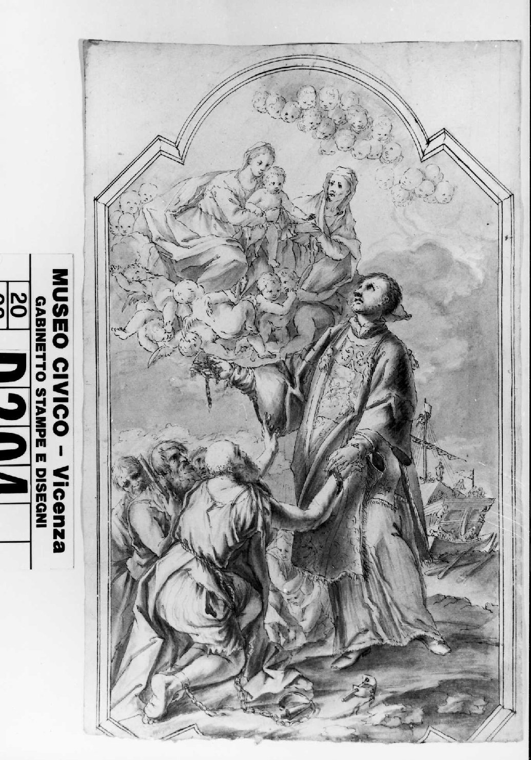 San Leonardo libera i carcerati (disegno) di De Pieri Giovanni Antonio detto Zoppo Vicentino (sec. XVIII)