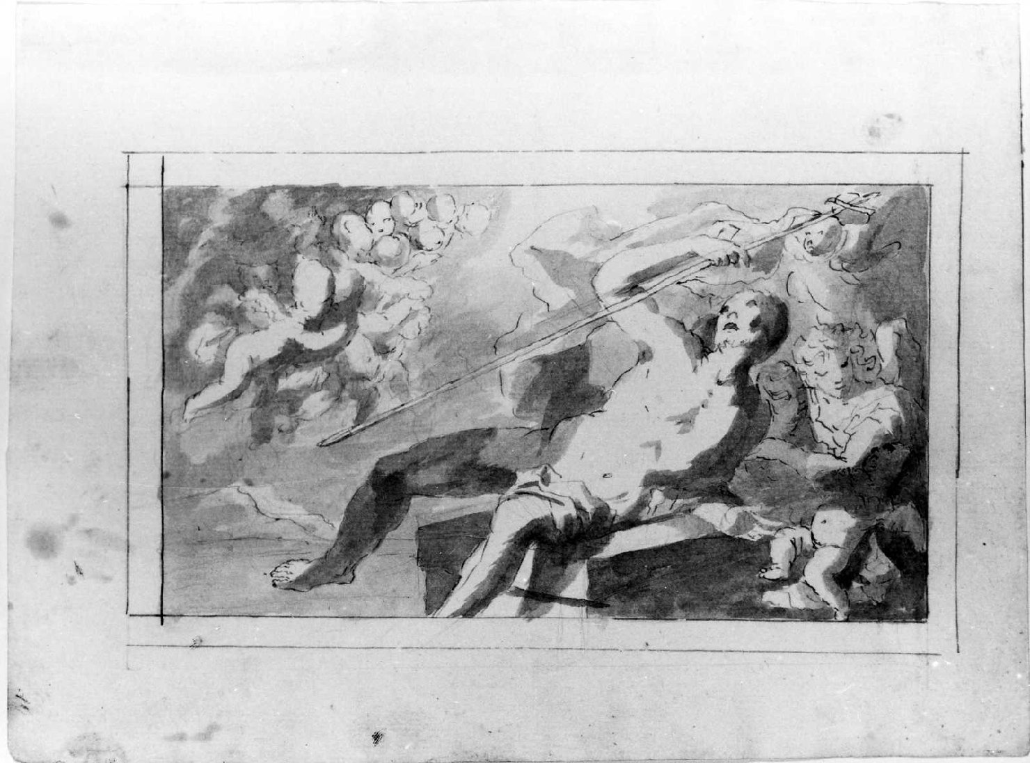 resurrezione di Cristo (disegno) di De Pieri Giovanni Antonio detto Zoppo Vicentino (secc. XVII/ XVIII)
