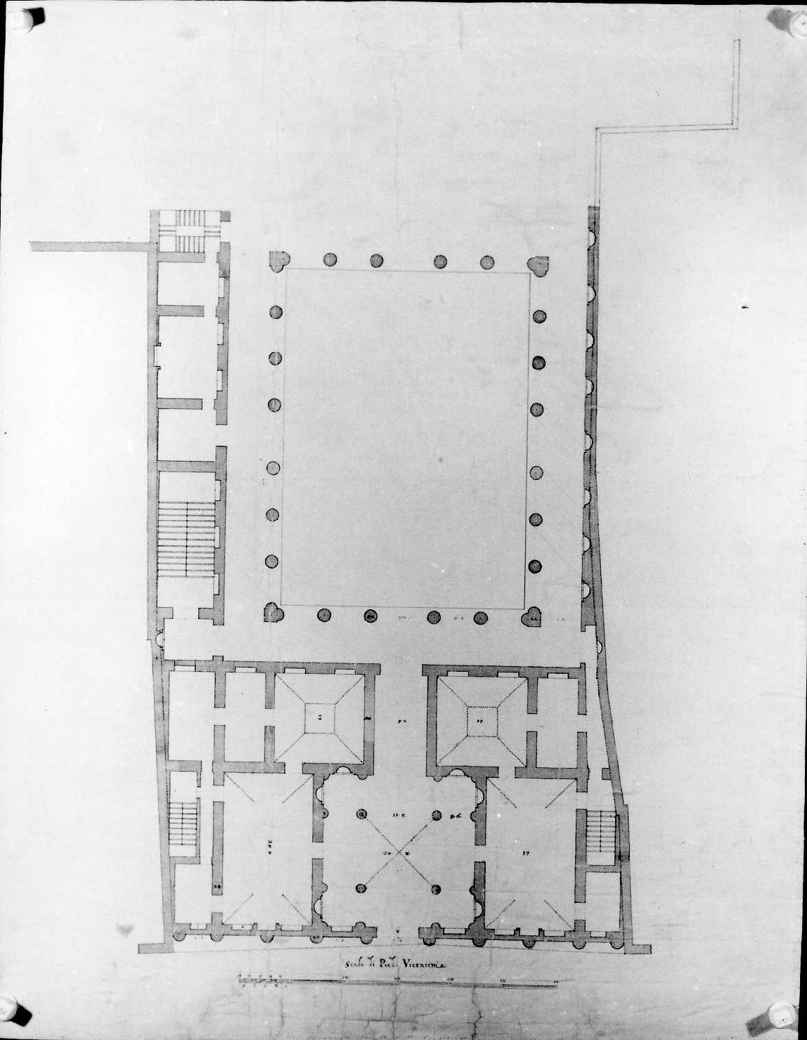 palazzo Cordellina a Vicenza (disegno, serie) di Calderari Ottone Maria (sec. XVIII)