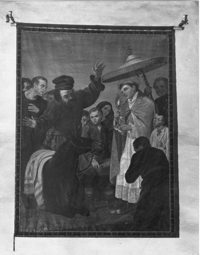 Sant'Antonio da Padova e il miracolo dell'asino (dipinto) - ambito veronese (sec. XIX)