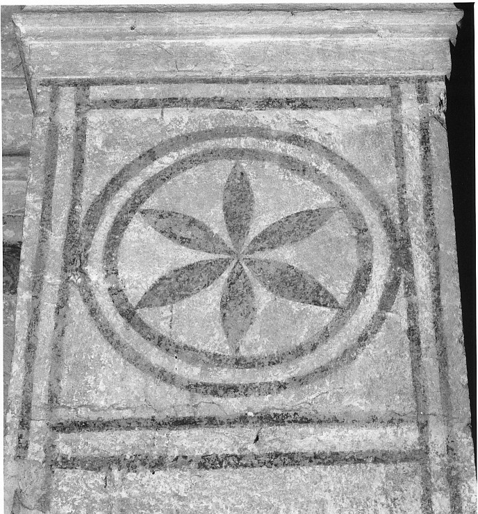 motivi decorativi geometrici e vegetali stilizzati (dipinto) - ambito veronese (seconda metà sec. XI)