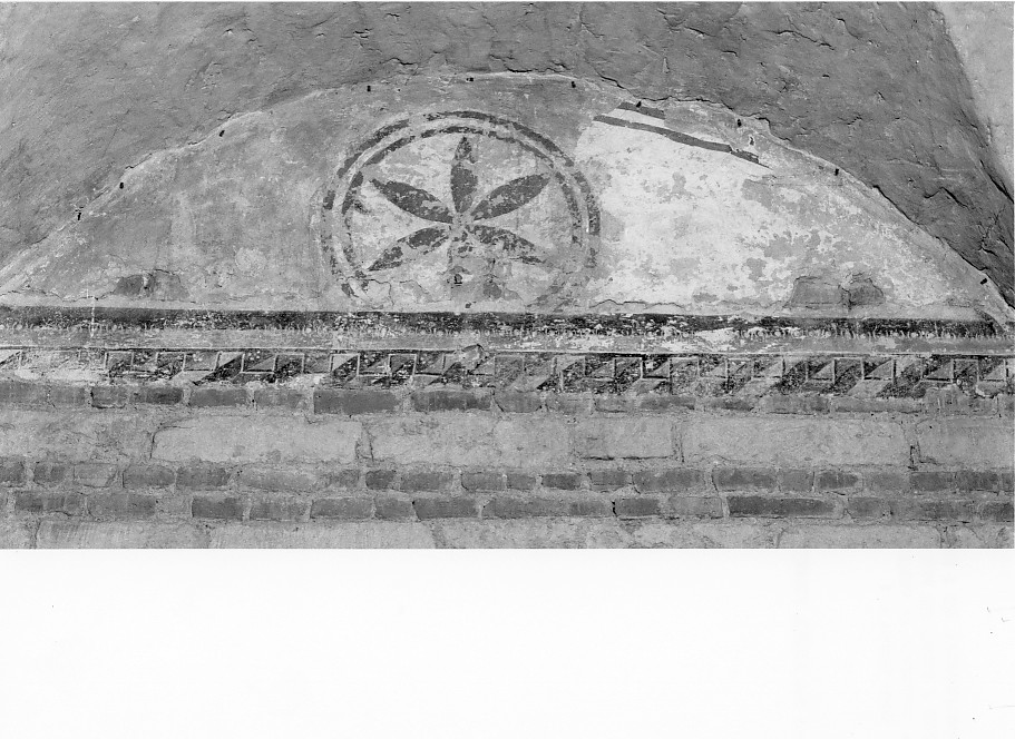 motivi decorativi geometrici e vegetali stilizzati (dipinto) - ambito veronese (prima metà sec. XIV)