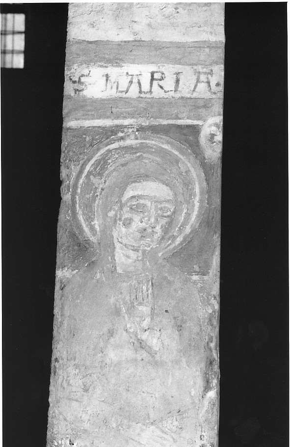 Madonna annunciata (dipinto, frammento) - ambito veronese (seconda metà sec. XII)