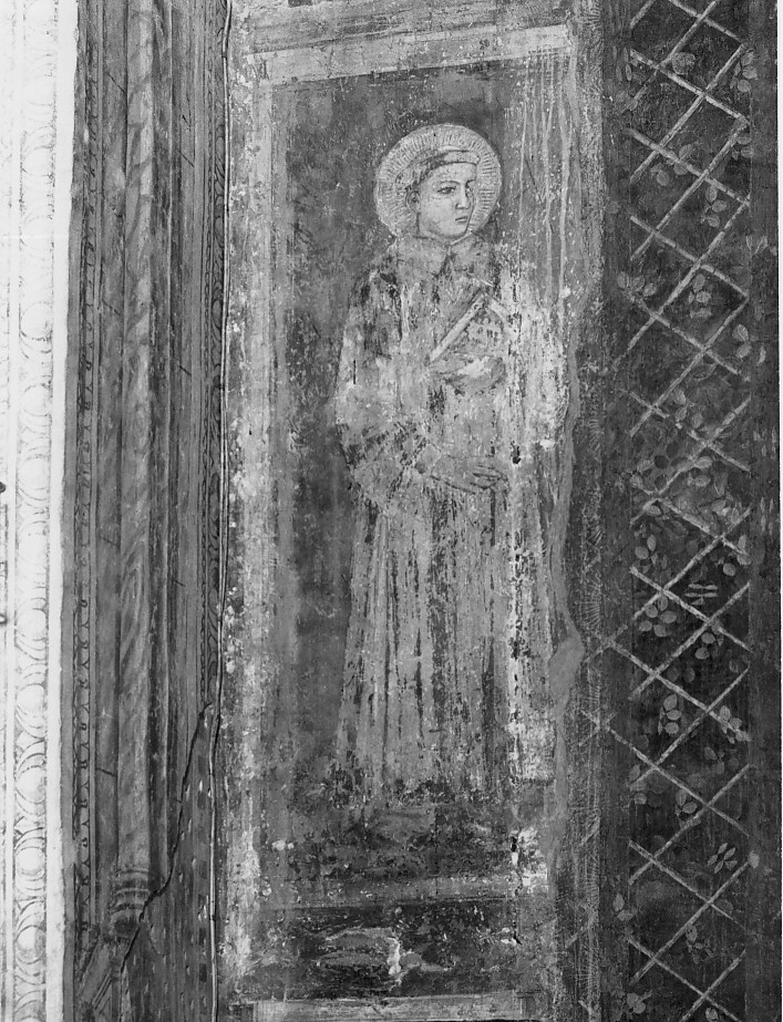 San Francesco (dipinto, frammento) di Maestro Di Corte Lepia (cerchia) (metà sec. XIV)
