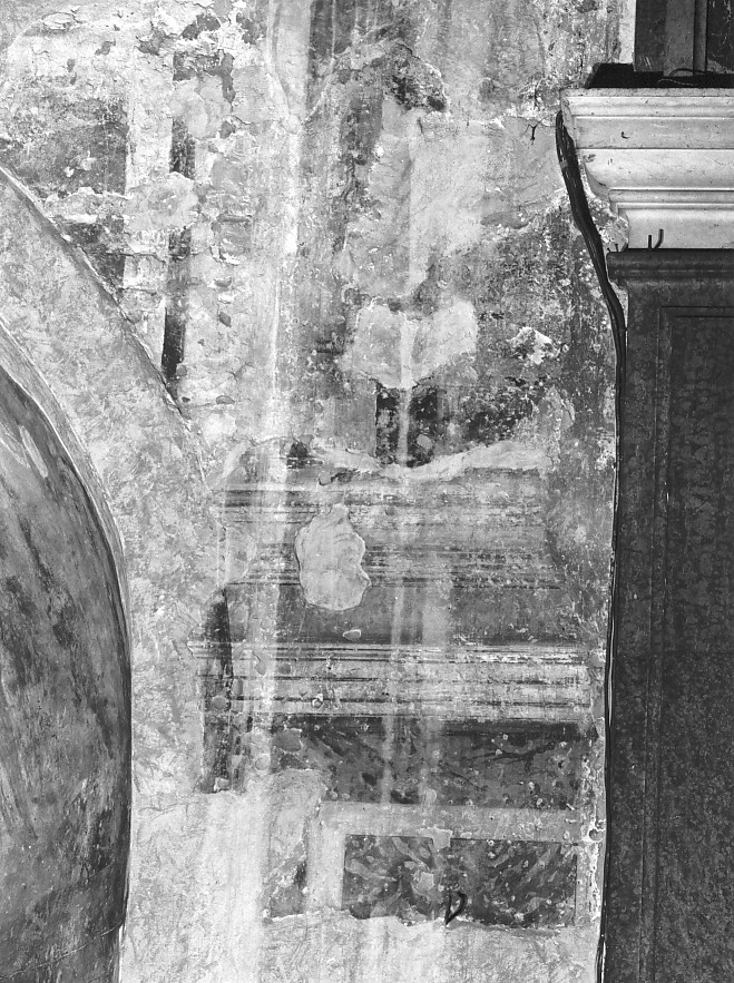 motivo decorativo a finto marmo (dipinto, frammento) - ambito veronese (sec. XVI)