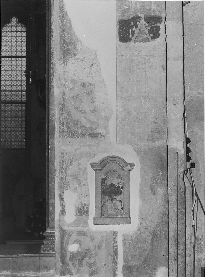 motivo decorativo a finto marmo (dipinto, frammento) - ambito veronese (sec. XVI)