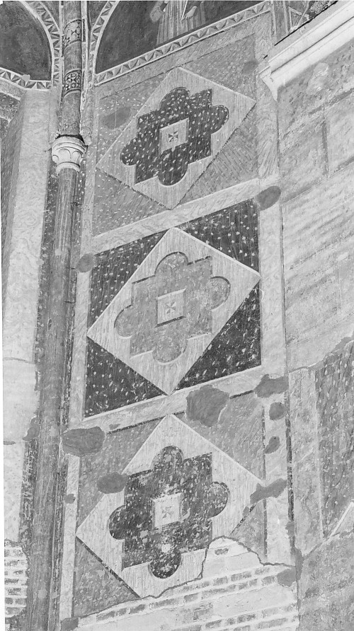 motivi decorativi geometrici (dipinto) - ambito veronese (sec. XIV)