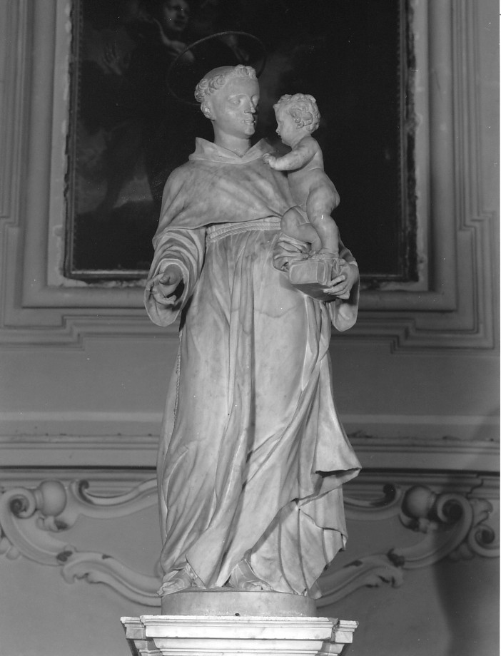 Sant'Antonio da Padova con il bambino (statua, elemento d'insieme) - ambito Italia settentrionale (sec. XVIII)