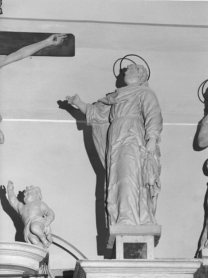 San Giovanni Evangelista (scultura) di Marinali Orazio (bottega) (prima metà sec. XVIII)