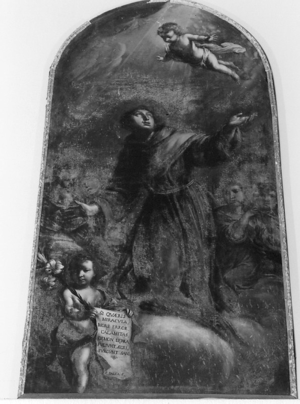 Sant'Antonio da Padova con il bambino (dipinto) - ambito veneto (sec. XVII)