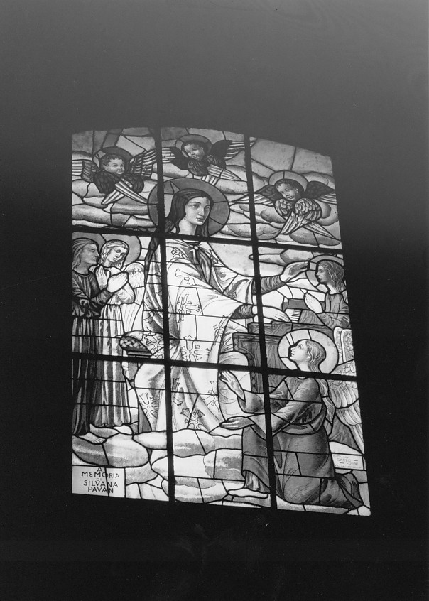 Santa Cecilia (vetrata) di Ditta Forni Carlo (sec. XX)