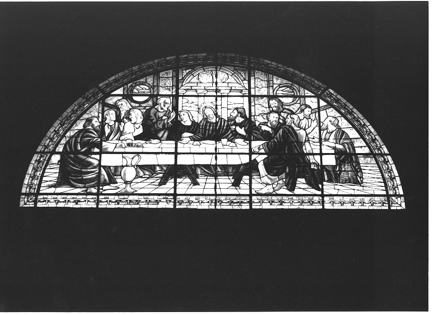 ultima cena (vetrata) di Ditta Ballardini Scipione (sec. XX)