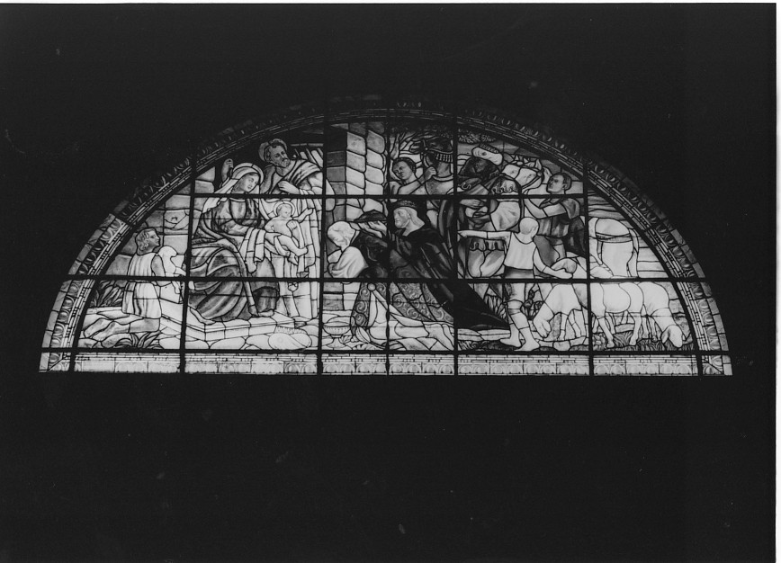 adorazione dei Re Magi (vetrata) di Ditta Ballardini Scipione (sec. XX)