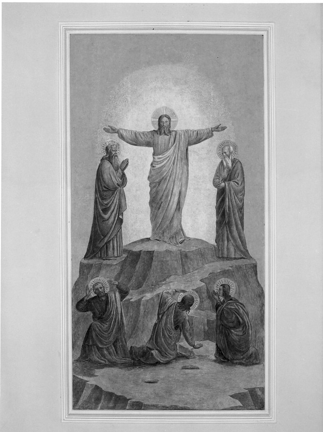 salita di Cristo e gli apostoli sul monte Tabor (dipinto, ciclo) di Miolato Gaetano (sec. XX)