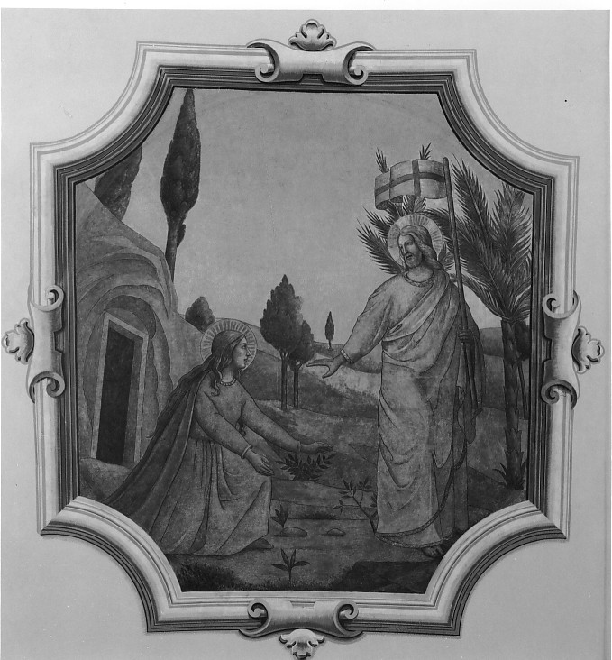 apparizione di Cristo risorto a Santa Maria Maddalena (dipinto, ciclo) di Miolato Gaetano (sec. XX)