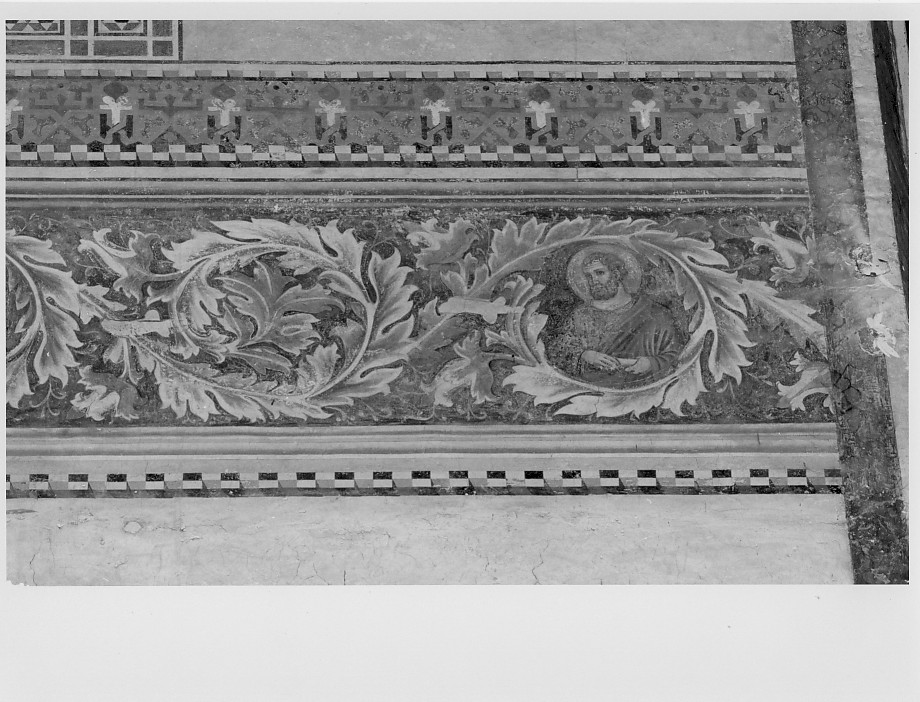 motivi decorativi a girali vegetali (dipinto) - ambito veronese (prima metà sec. XIV)