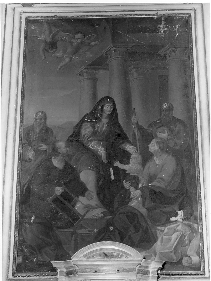Madonna con Bambino e Sant'Anna (dipinto) di Baccari Giovanni (sec. XIX)