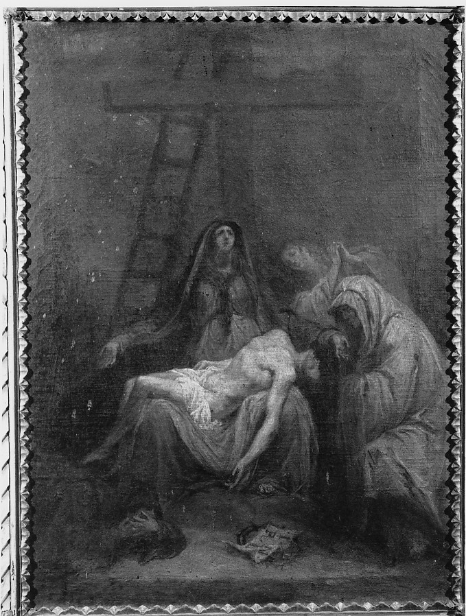 stazione XIII: Gesù deposto dalla croce (dipinto, elemento d'insieme) - ambito veneto (prima metà sec. XIX)