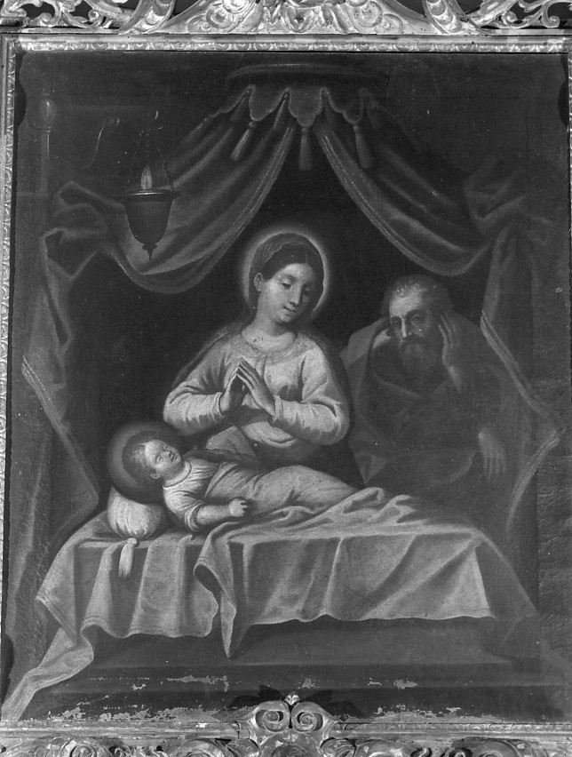 Maria Vergine bambina con Sant'Anna e San Gioacchino (dipinto) - ambito veneto (sec. XVI)