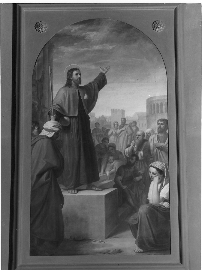 predica di San Giacomo il Maggiore (dipinto) di Pupin Valentino (sec. XIX)